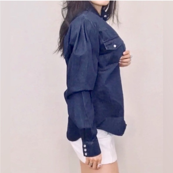 Torn By Ronny Kobo Denim Button Down Size M EUC - Picture 2 of 9